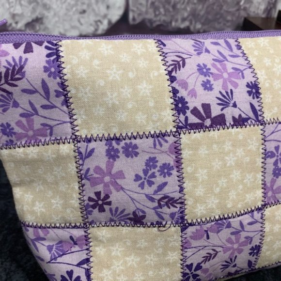 🎉Host Pic🎉 Large Quilted Handmade Cosmetic Bag - Picture 2 of 8
